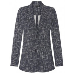 MI- PIACE  Blazer - Linen print Darkblue/kit