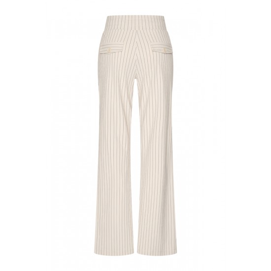 MI- PIACE  Broek - Kit/ balck pinstripe